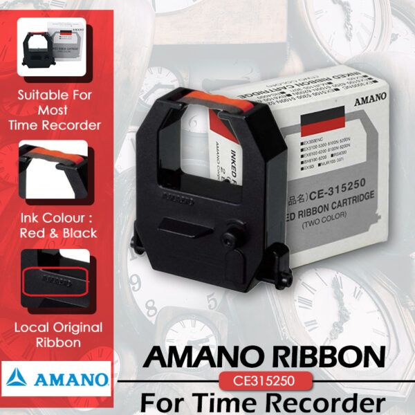 AMANO CE-315250 Time Recorder Ribbon EX3500 & More - Image 2