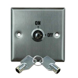 3 x 3 Stainless Steel Override Key Switch