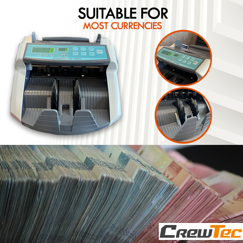 CrewTec Note Counter Machine CN-950UV Dealer malaysia | CrewTec Note ...