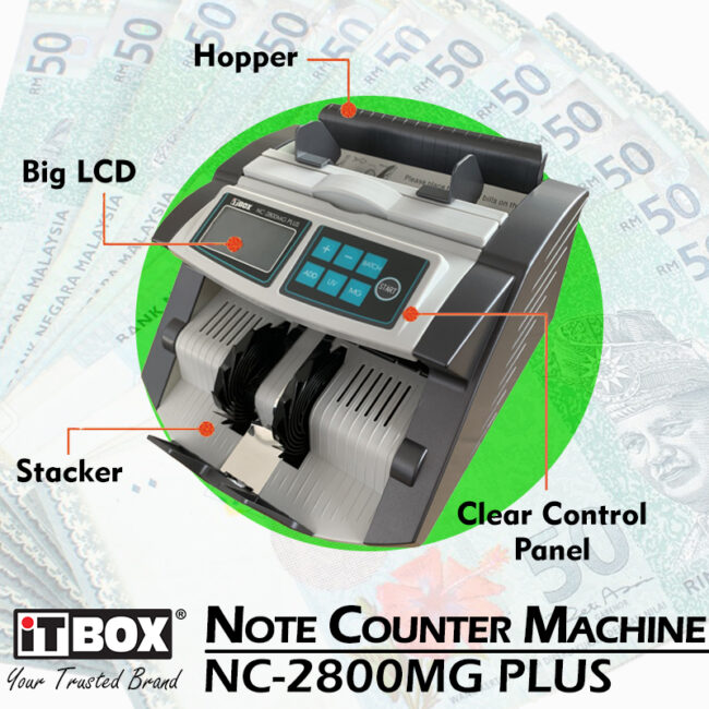 iTBOX Note Counter Machine NC-2800MG Plus Dealer Malaysia | iTBOX Note ...