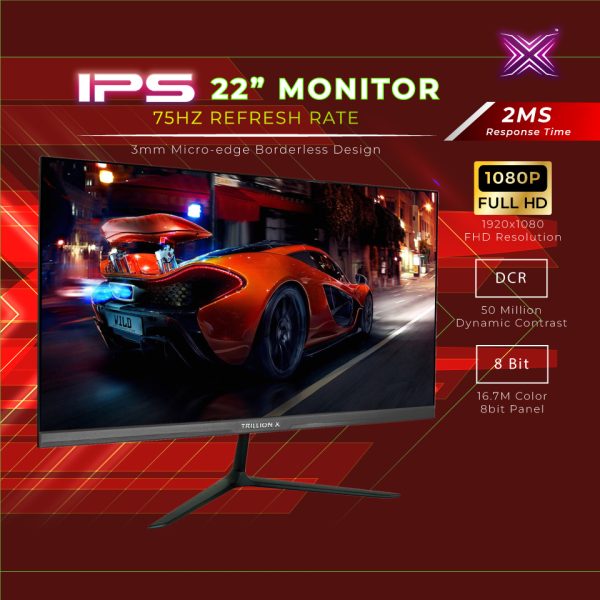 TrillionX IPS 22 Monitor DX215A1-12 (22 75HZ FHD) - Image 2
