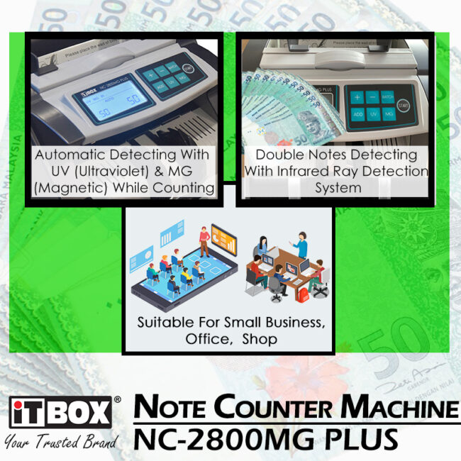 iTBOX Note Counter Machine NC-2800MG Plus Dealer Malaysia | iTBOX Note ...