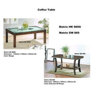 FOX Coffee Table Matrix HK 989G & GW 869