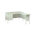 LION 5ft Steel Table c/w L-Return Top; L103PL