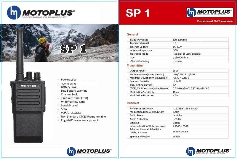 MOTOPLUS Walkie Talkie SP1 - Image 5