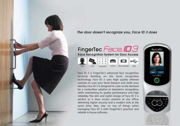 FingerTec Face Recognition Face ID 3 (DISCONTINUED) - Image 2