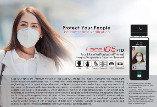 FingerTec Hybrid Face Recognition Face ID 5/FTD - Image 2