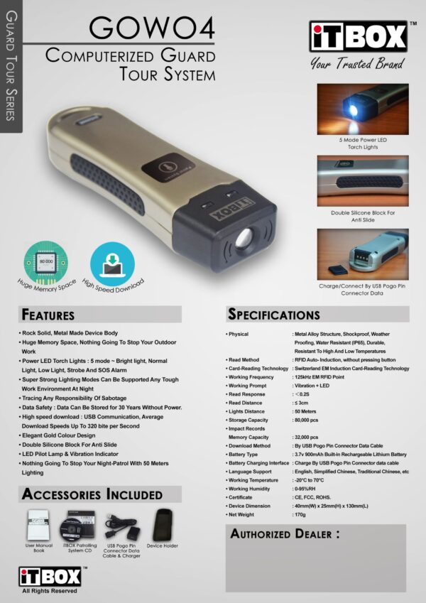 iTBOX Computerized Guard Tour System GOWO4 - Image 8