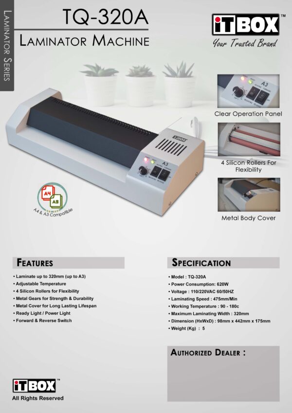 iTBOX Laminator Machine TQ-320A - Image 6