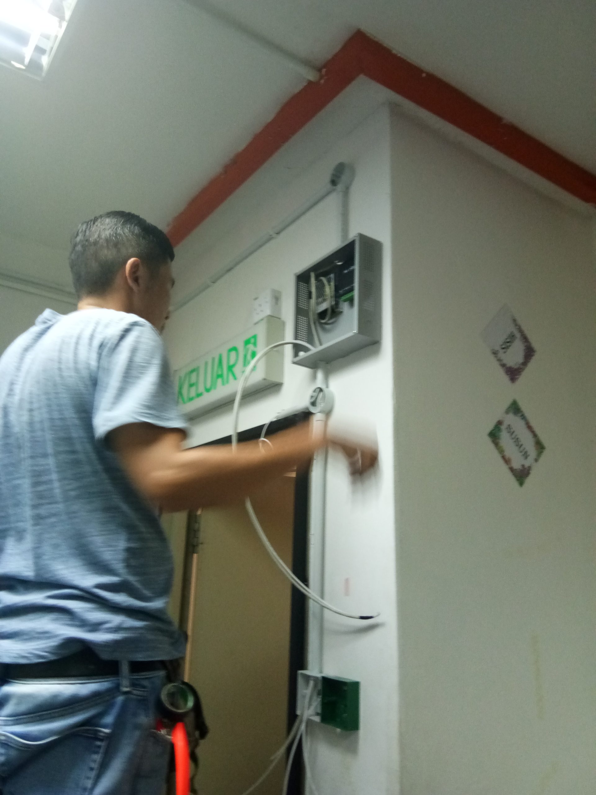 Emergency Break Glass Installation