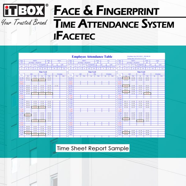 iTBOX Face Recognition & Fingerprint Time Attendance System iFaceTec - Image 7