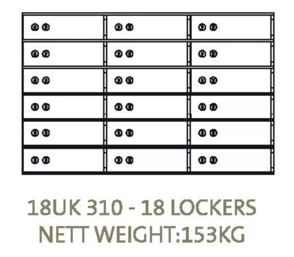 Sapphire Safe Deposit Lockers 18 UK 310 (Chubb Lock) - Image 2