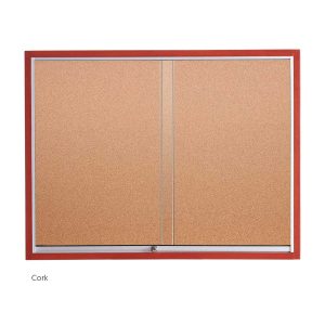WriteBest Wooden Frame Sliding Glass Cabinet