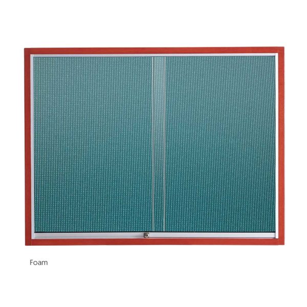 WriteBest Wooden Frame Sliding Glass Cabinet - Image 4