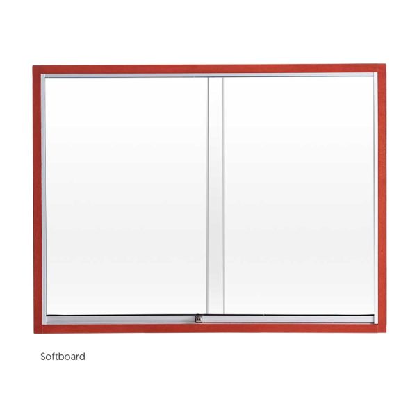 WriteBest Wooden Frame Sliding Glass Cabinet - Image 5