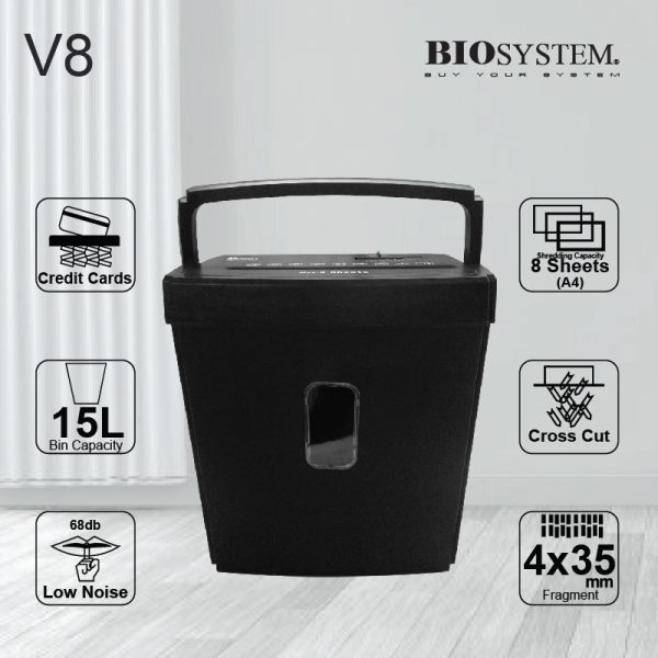 BIOSYSTEM Document Shredder Machine V8 - Image 2