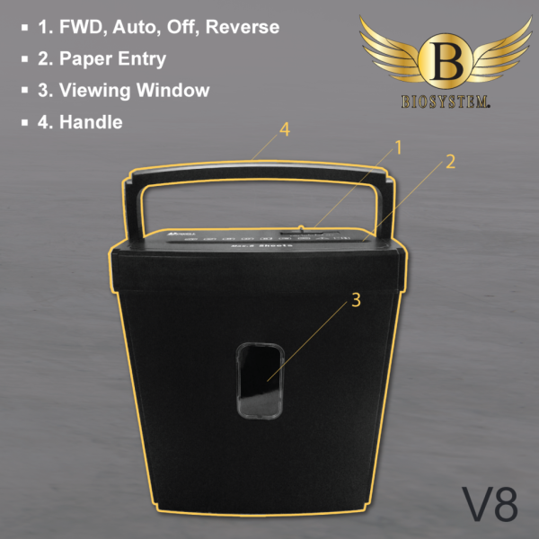 BIOSYSTEM Document Shredder Machine V8 - Image 3