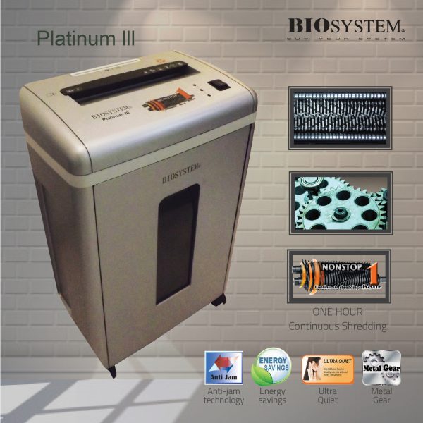 BIOSYSTEM Document Shredder Machine PLATINUM III - Image 4