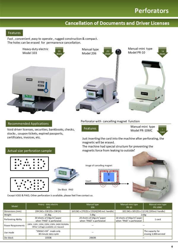 NEW KON Manual Perforator Machine 206 - Image 2