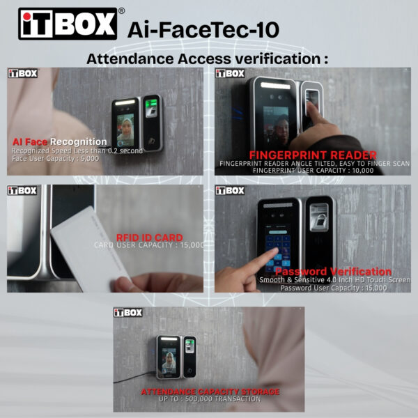 iTBOX AI Face Recognition & Fingerprint Time Attendance Ai-FaceTec-10 - Image 4
