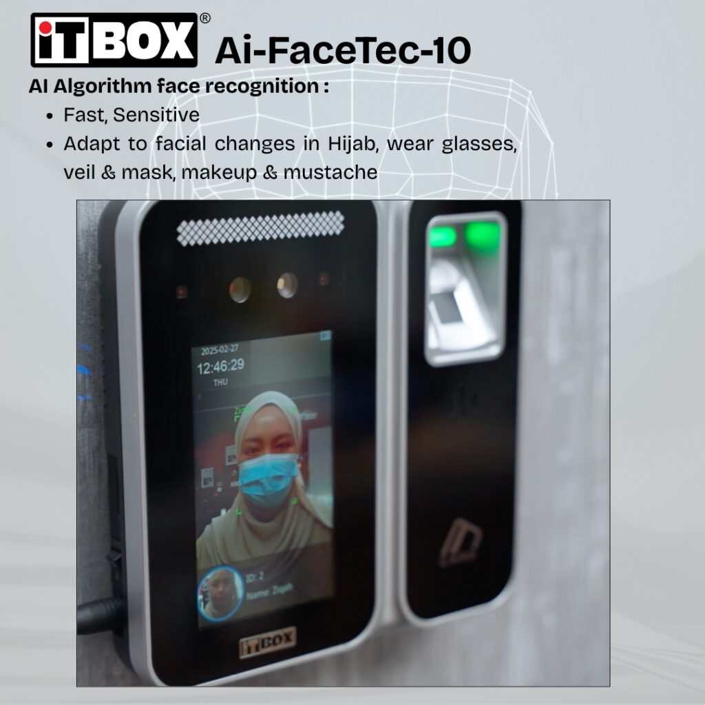 iTBOX AI Face Recognition & Fingerprint Time Attendance Ai-FaceTec-10 ...