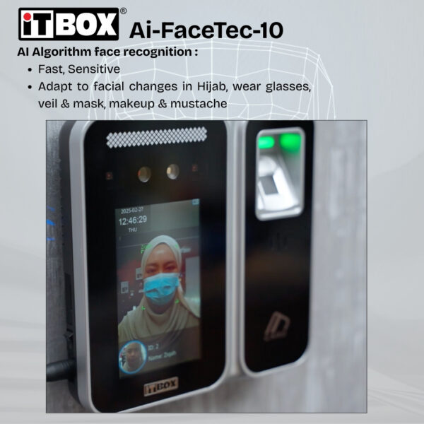 iTBOX AI Face Recognition & Fingerprint Time Attendance Ai-FaceTec-10 - Image 6