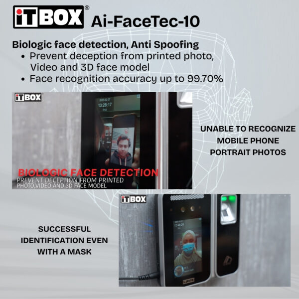 iTBOX AI Face Recognition & Fingerprint Time Attendance Ai-FaceTec-10 - Image 8