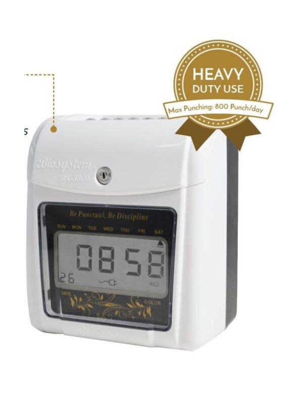 BIOSYSTEM Time Recorder Punch Card Machine BX3300D - Image 4