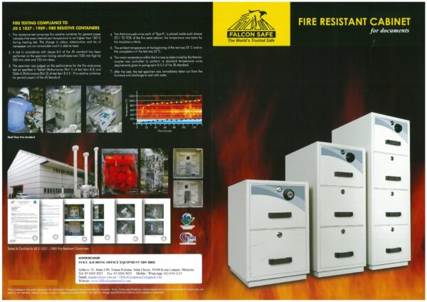 FALCON Fire Resistant Filling Cabinet (Individual Lock) FRC 2 (2 Drawers) - Image 5