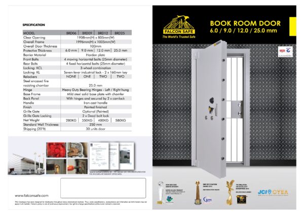 FALCON Book Room Door-BRD 12 (12.0MM/T) (Known as BRD 03) - Image 3
