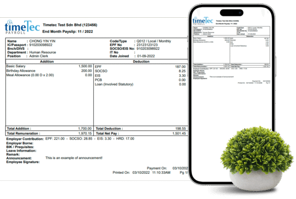 TimeTec Payroll System (PAYROLL) HR Mobile Apps & Cloud-Based - Image 3