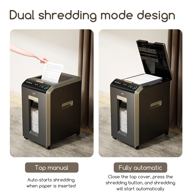 DELI Auto Feed Paper Shredder Machine ET089 (Cross-Cut 4 x 12mm) - Image 5