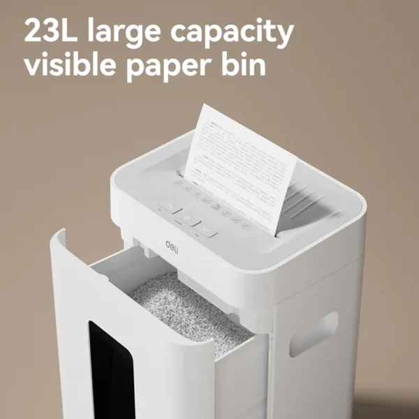 DELI Document Paper Shredder Machine ET048 (Cross-Cut 4 x 38mm) - Image 6