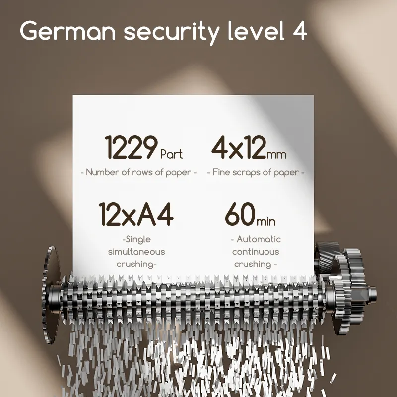 DELI Auto Feed Paper Shredder Machine ET089 (Cross-Cut 4 x 12mm) - Image 7