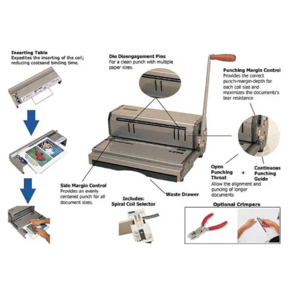 GOLDBOND Spiral or Coil Binding Machine GBB 2009 - Image 2