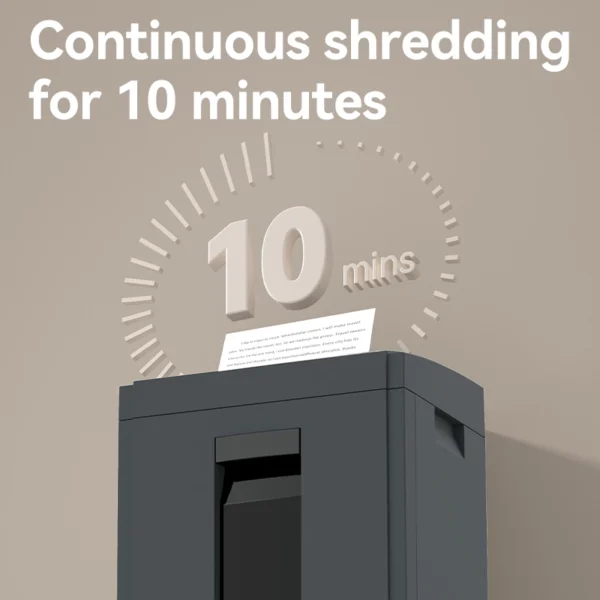 DELI Document Paper Shredder Machine E9952 (Grey) (Cross Cut 4 x 25mm) - Image 5