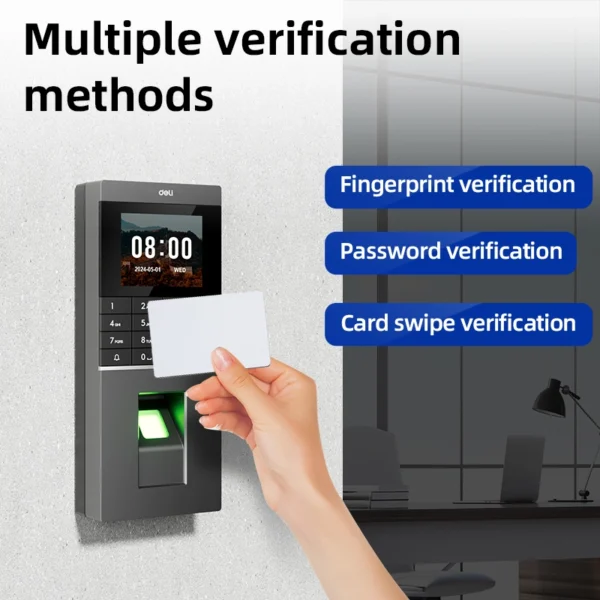 DELI Fingerprint Time Attendance & Door Access Control Machine ES601 - Image 2