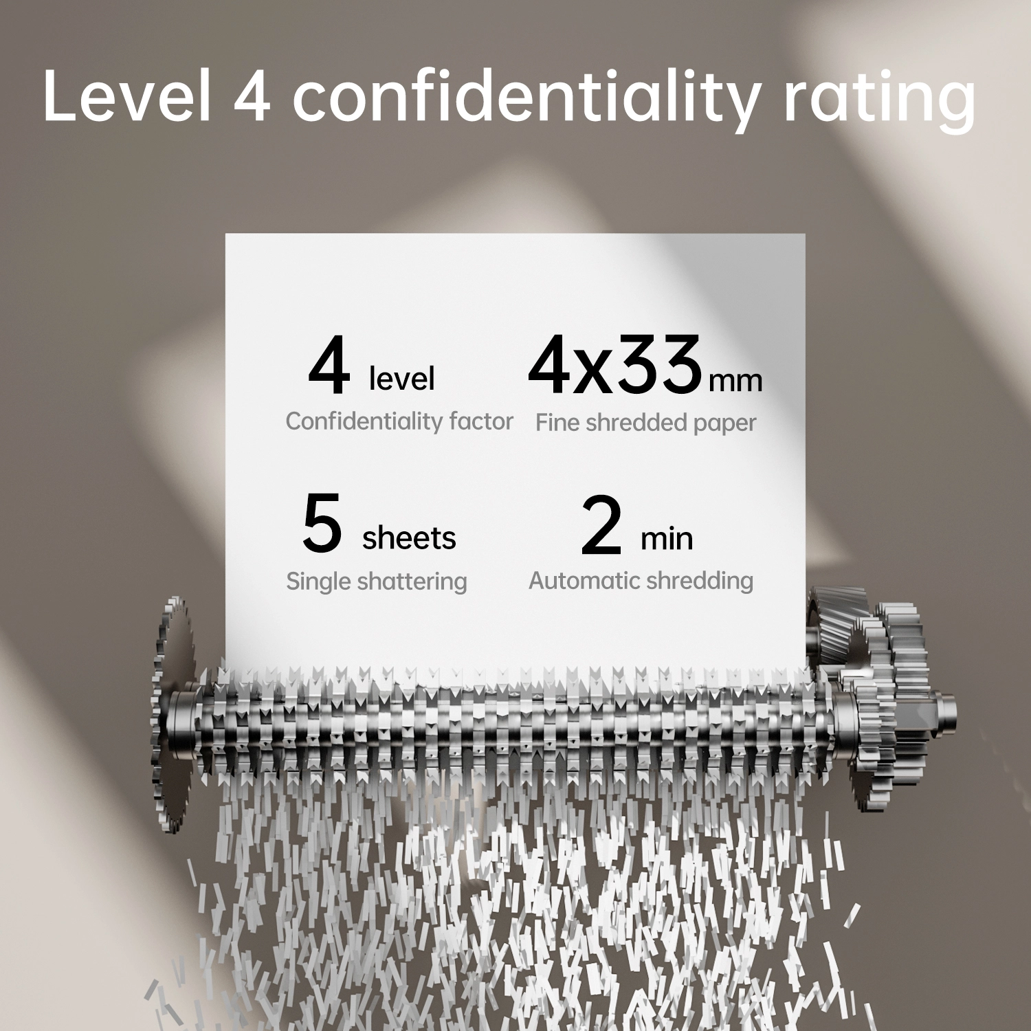 DELI Document Paper Shredder Machine ET014 (Straight Cut 6mm) - Image 5