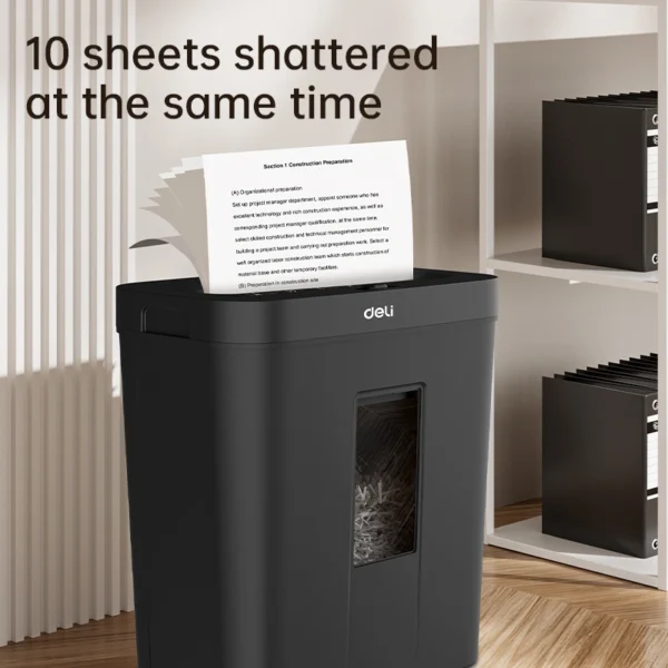 DELI Document Paper Shredder Machine ET022 (Cross Cut 4 x 40mm) - Image 3