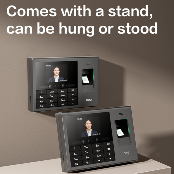 DELI Face Recognition & Fingerprint Time Attendance Machine ES172 - Image 3
