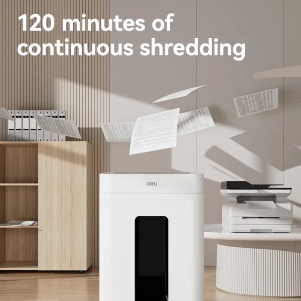 DELI Document Paper Shredder Machine ET048 (Cross-Cut 4 x 38mm) - Image 2