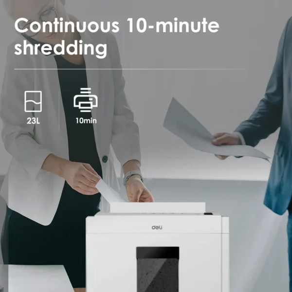 DELI Paper Shredder Machine ET095 (Micro-Cut 2 x 12mm) - Image 3