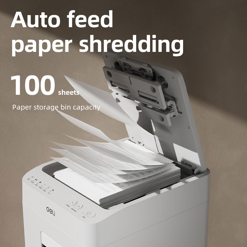 DELI Auto Feed Paper Shredder Machine ET081 (Micro-Cut 2 x 12mm) - Image 3