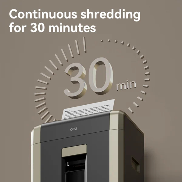 DELI Paper Shredder Machine ET099 (Cross-Cut 4 x 30mm) - Image 3