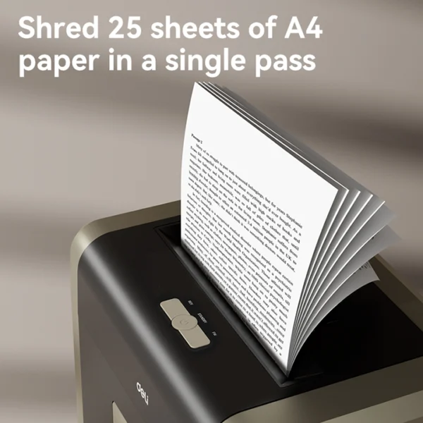 DELI Paper Shredder Machine ET099 (Cross-Cut 4 x 30mm) - Image 4