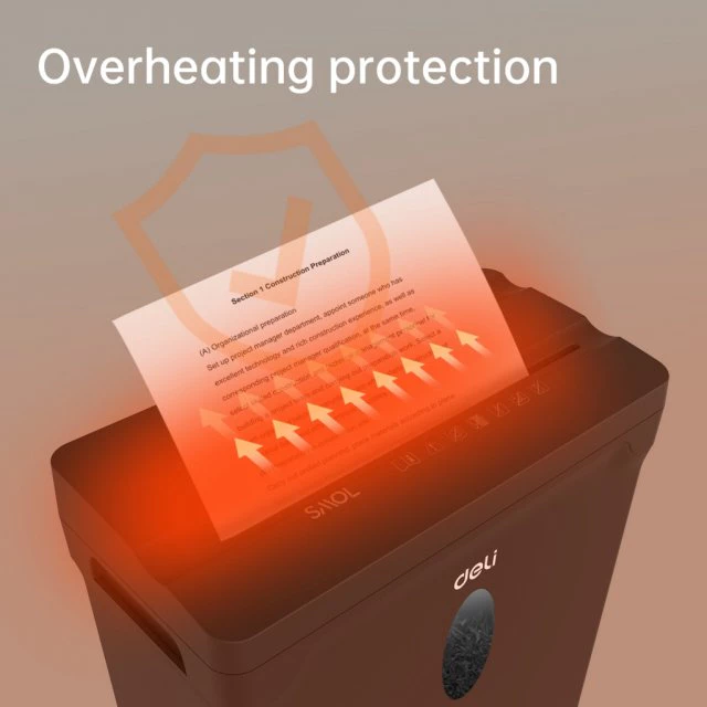 DELI Document Paper Shredder Machine ET014 (Straight Cut 6mm) - Image 6