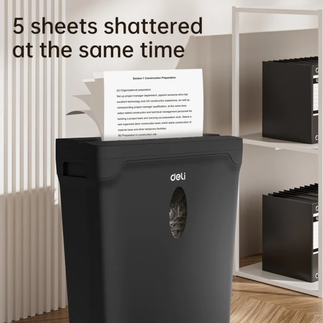 DELI Document Paper Shredder Machine ET014 (Straight Cut 6mm) - Image 7