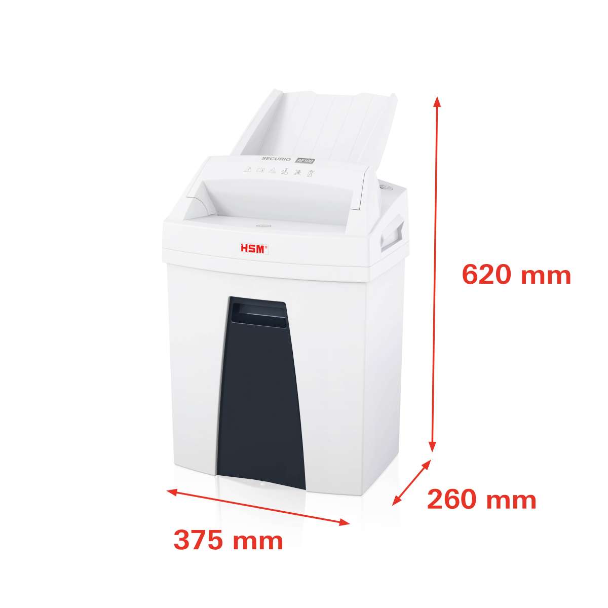HSM AutoFeed Paper Shredder Machine Securio AF100C (Cross-Cut 4 x 25mm) - Image 5