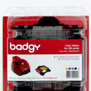 BADGY VBDG204EU YMCKO Color Ribbon (100 Prints)