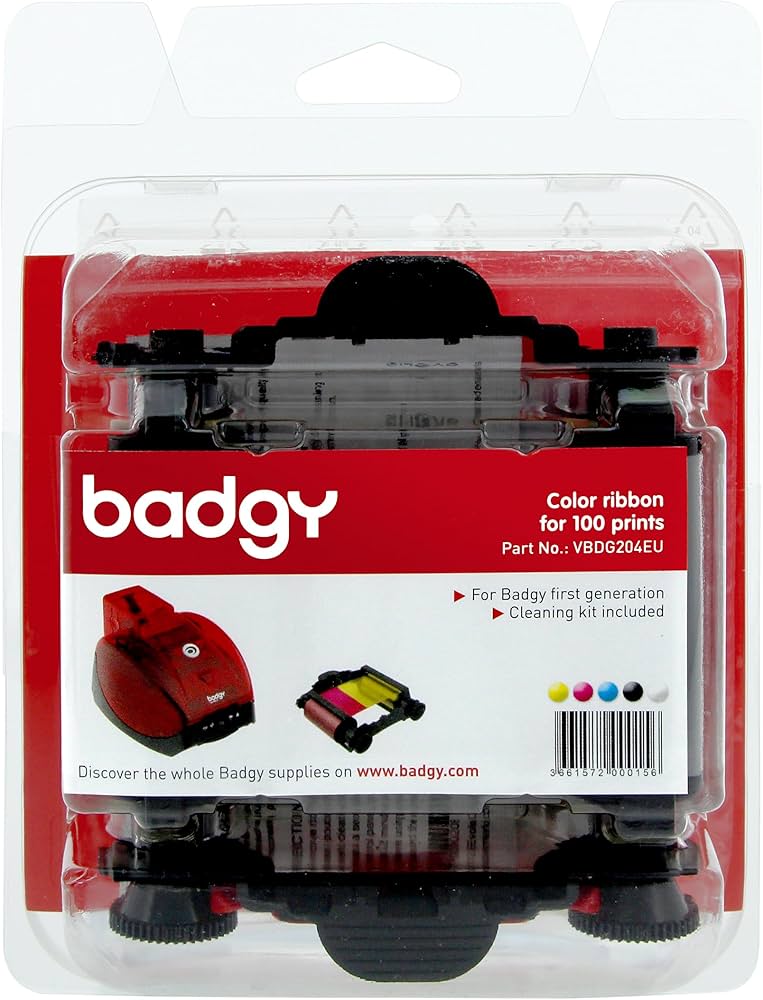 BADGY VBDG204EU YMCKO Color Ribbon (100 Prints)